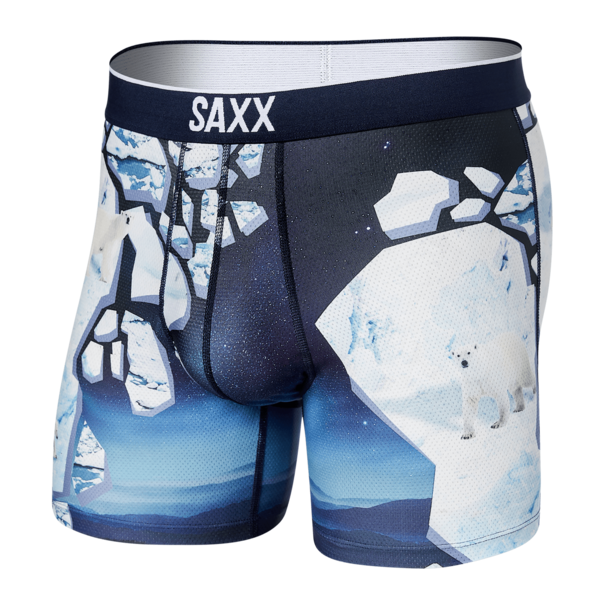 SAXX Underwear Volt Breath Mesh Boxer Brief / Polar Ice