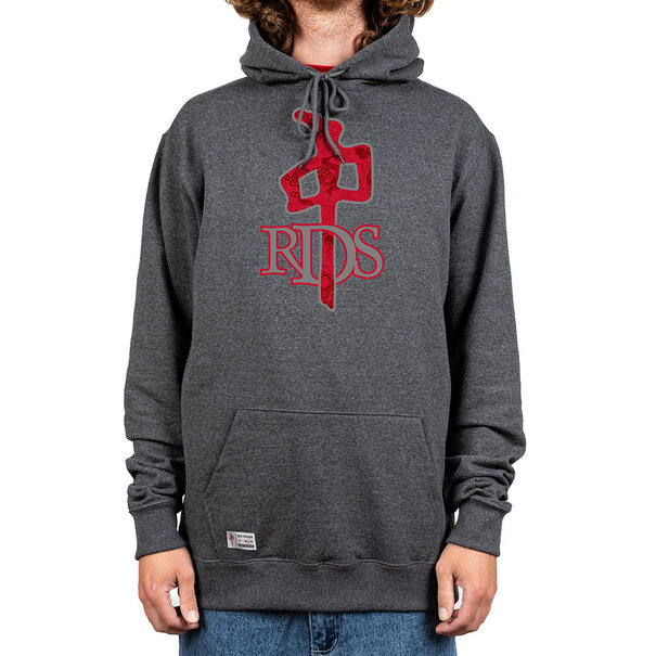 Red Dragon Apparel RDS CDN Hoodie OG Satin Dragon-Charcoal