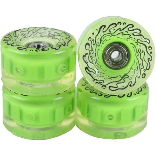 Slime Balls Wheels Wheels Light Ups W/Green LED Bearings OG Slime 78A 60MM
