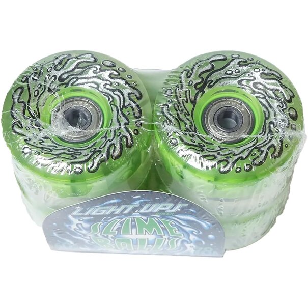 Slime Balls Wheels Wheels Light Ups W/Green LED Bearings OG Slime 78A 60MM