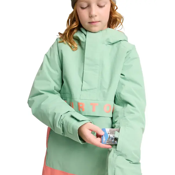 Burton Snowboards Kids' Frostner 2L Anorak Jacket Soft Sage/Peach Echo 2026