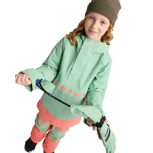 Burton Snowboards Kids' Frostner 2L Anorak Jacket Soft Sage/Peach Echo 2026