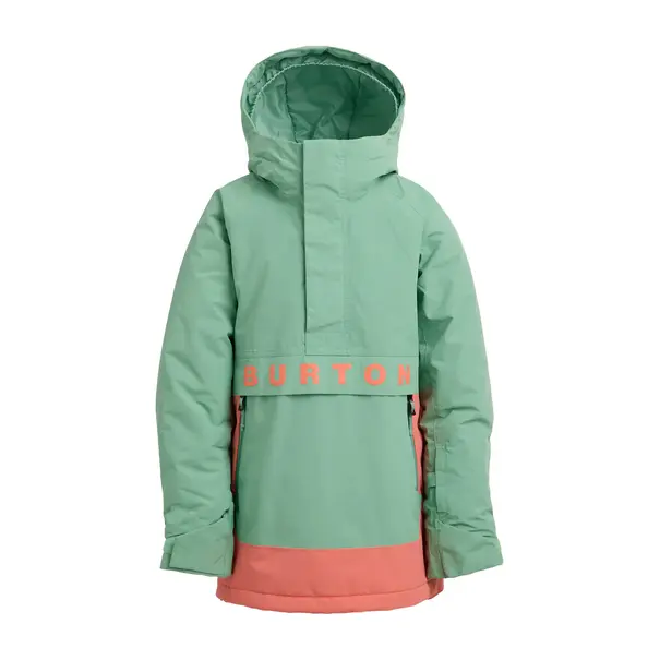 Burton Snowboards Kids' Frostner 2L Anorak Jacket Soft Sage/Peach Echo 2026