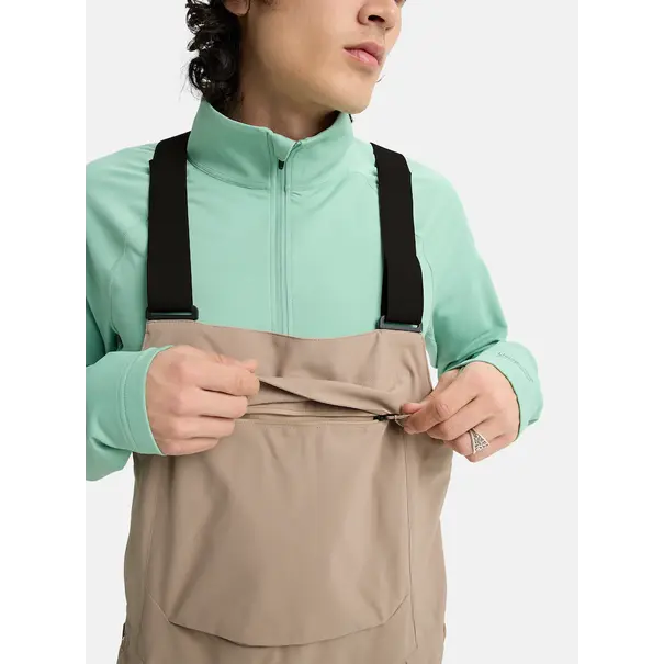 Burton Snowboards Men's Reserve 2L Relaxed Bib Pants | Summit Taupe/True Black