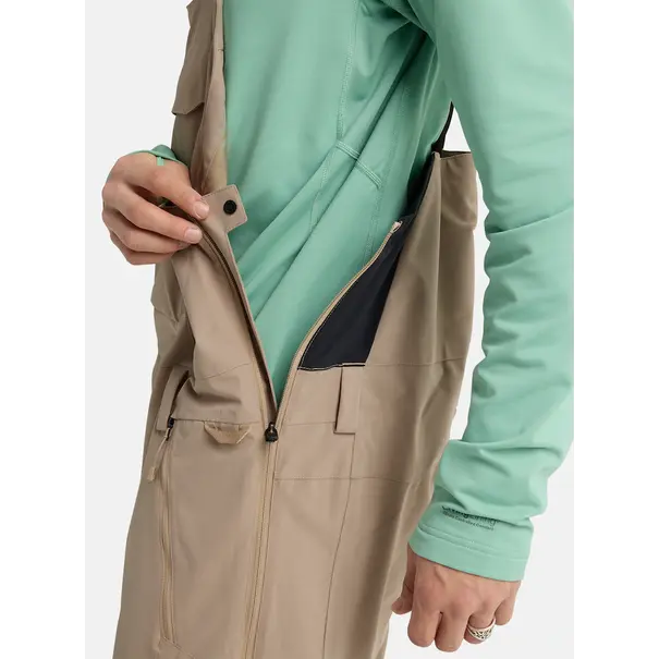 Burton Snowboards Men's Reserve 2L Relaxed Bib Pants | Summit Taupe/True Black