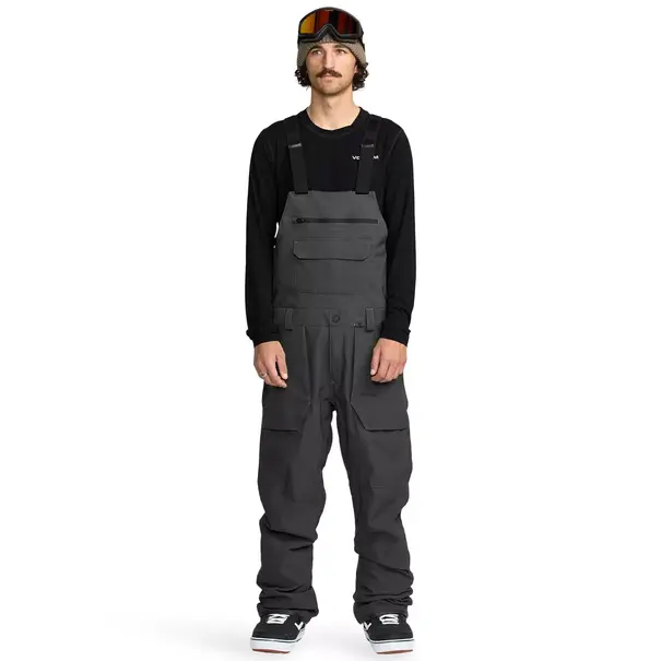 Volcom Men's Roan Bib Overall-Dark Grey