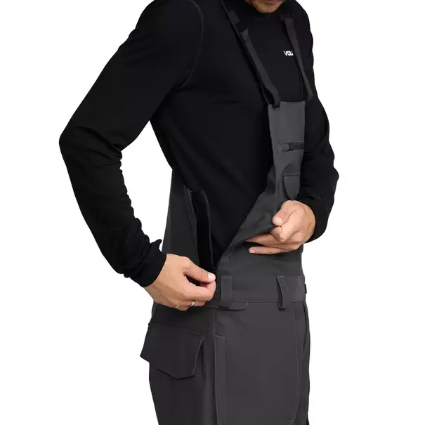 Volcom Men's Roan Bib Overall-Dark Grey