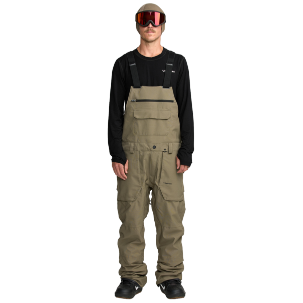Volcom Men's Roan Bib Overall-Military