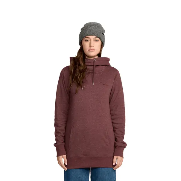 Volcom Women's Tower Pullover Fleece-Oxblood