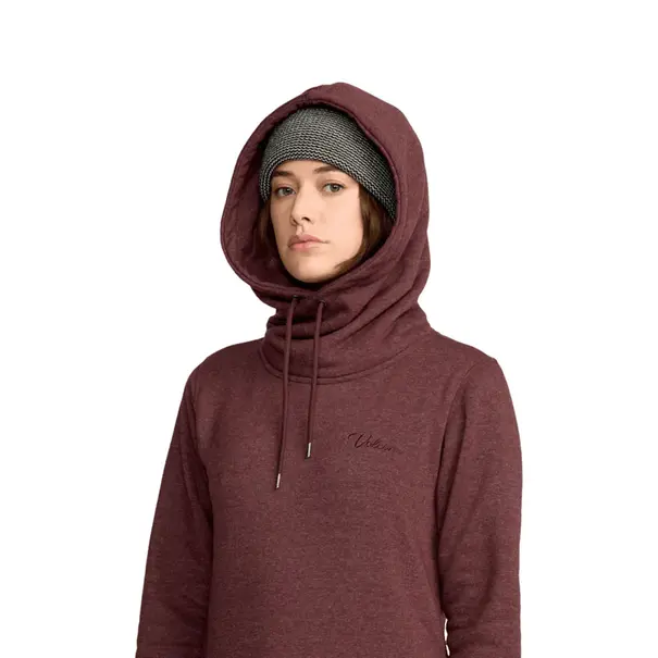 Volcom Women's Tower Pullover Fleece-Oxblood