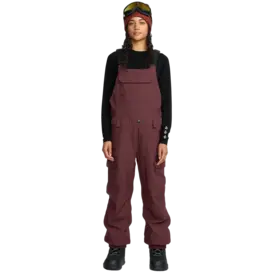 Women's Creston 3D Stretch Bib Overall-Oxblood