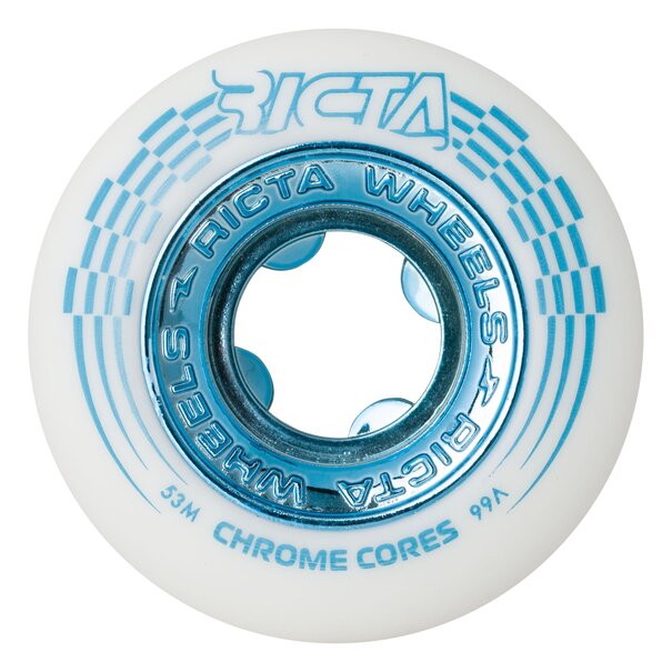 Ricta Wheels Ricta Wheels Chrome Core-White/Teal 99A 53MM