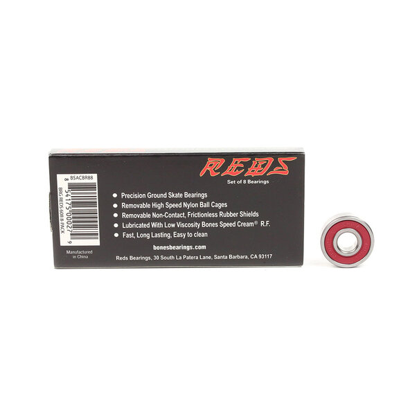 BONES WHEELS BONES BEARINGS - REDS (SET OF 8)