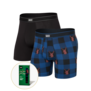 Daytripper Comfort Stretch Boxer Brief Fly 2PK — NoseSoBrite/Black