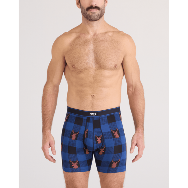 SAXX Underwear Daytripper Comfort Stretch Boxer Brief Fly 2PK — NoseSoBrite/Black