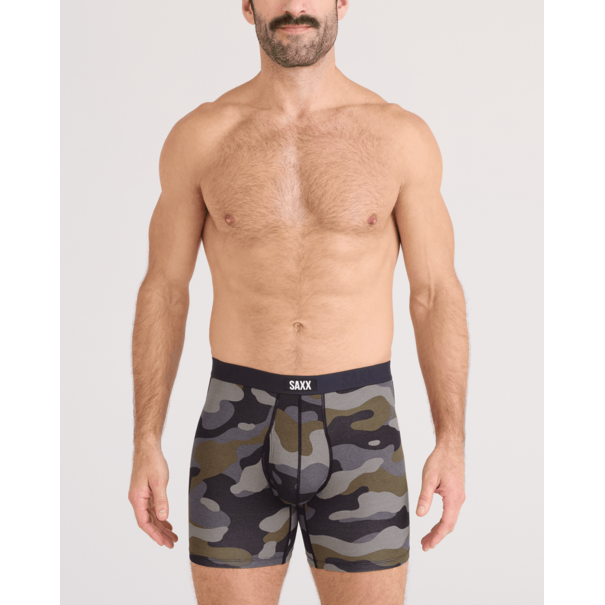 SAXX Underwear Vibe Xtra Soft Comfort Boxer Brief Fly — DunkTankCamo-Multi