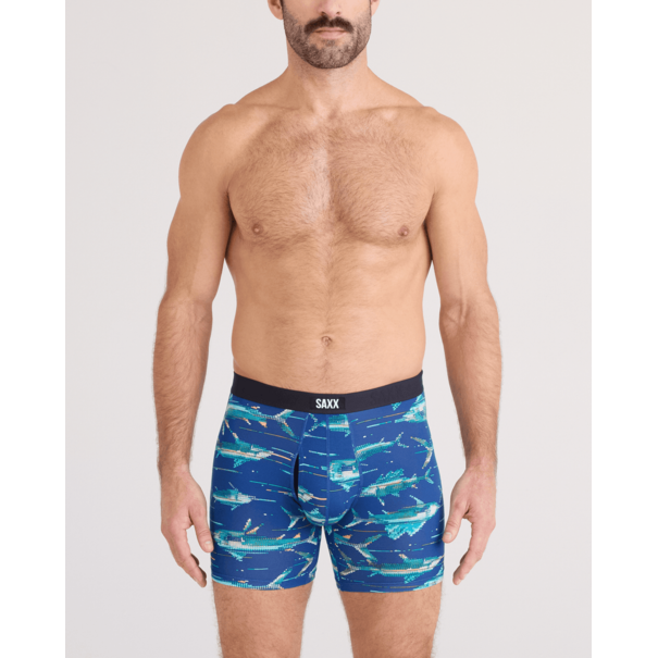 SAXX Underwear Vibe Xtra Soft Comfort Boxer Brief Fly — DigiFish-Sapphire