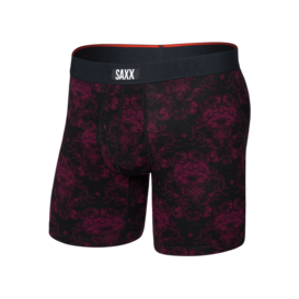 Vibe Xtra Soft Comfort Boxer Brief Fly — BearBrocade-Maroon