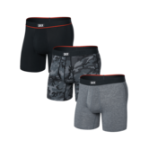 Vibe Xtra Soft Comfort Boxer Brief Fly 3-Pack — WoodCamo/GreyHthr/Blk