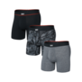 Vibe Xtra Soft Comfort Boxer Brief Fly 3-Pack — WoodCamo/GreyHthr/Blk