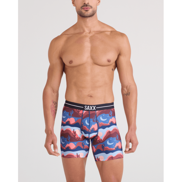 SAXX Underwear Volt Breathable Mesh Boxer Brief — CanyonDaze-RedClay