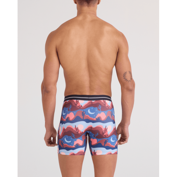 SAXX Underwear Volt Breathable Mesh Boxer Brief — CanyonDaze-RedClay