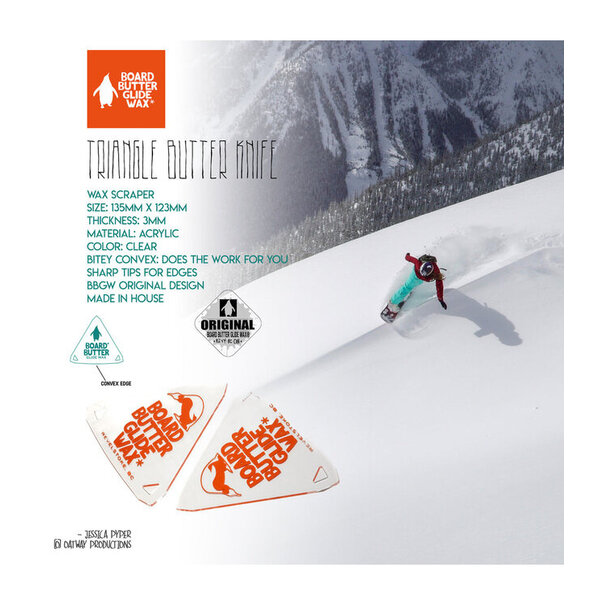 Board Butter Glide Wax Triangle Wax Scraper 3mm Size: 135mm (W) x 123mm (H)