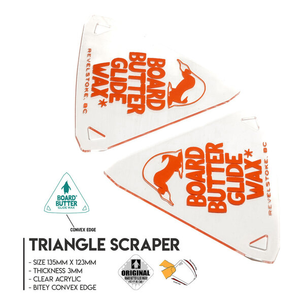 Board Butter Glide Wax Triangle Wax Scraper 3mm Size: 135mm (W) x 123mm (H)