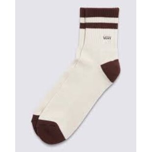 Half Crew Men's Socks-Brown/Cream 9.5-13