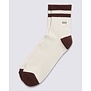 Half Crew Men's Socks-Brown/Cream 9.5-13