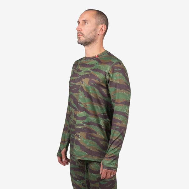 AIRHOLE FACEMASKS Mens Thermal Top Drytech - Tiger Camo