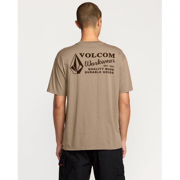 Volcom Men's Workwear S/S Tee-Brindle