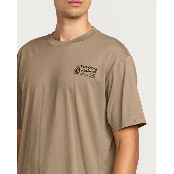 Volcom Men's Workwear S/S Tee-Brindle
