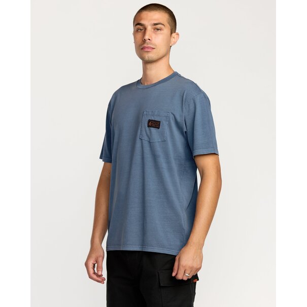 Volcom Men's Workwear Certified Pocket S/S Tee-Blue Wash