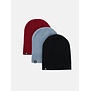 Kids' Burton Recycled DND Beanie (3 Pack) -True Black/Dusty Blue/Deep Red