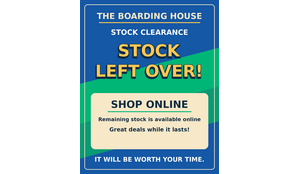 We may have closed the shop, but we still have some great stock left—and it’s all available online! 