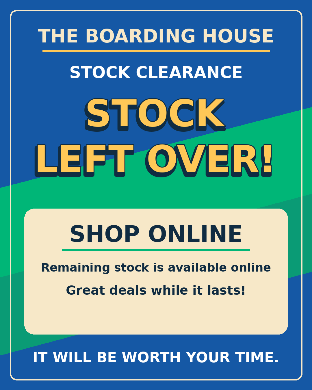 We may have closed the shop, but we still have some great stock left—and it’s all available online! 