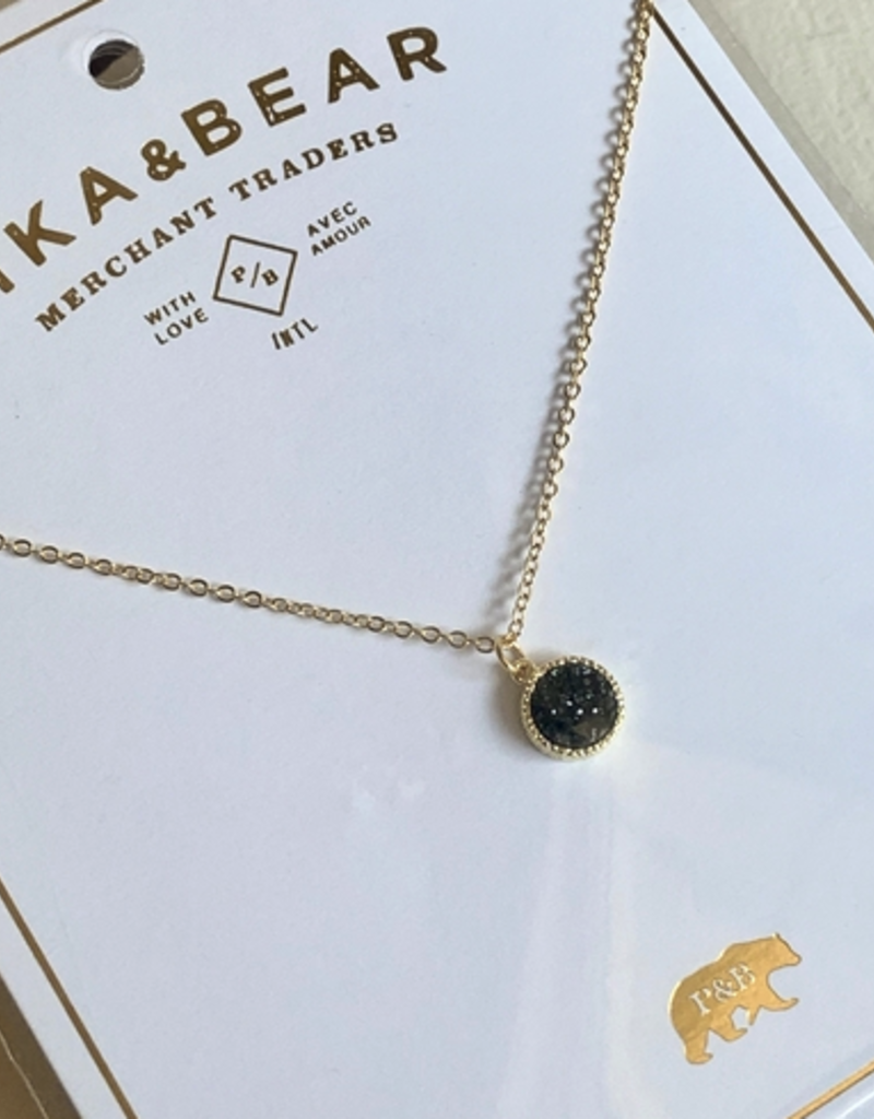 PIKA&BEAR Pika & Bear Tenerife Druzy Pendant Gold Vermeil Necklace