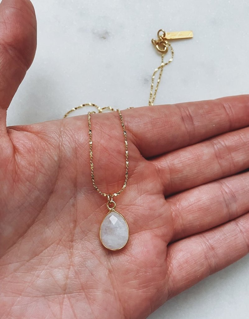 Jewelry By Amanda 'Faceted Moonstone' Pendant Necklace