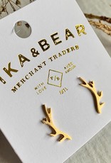 PIKA&BEAR Pika & Bear 'Freyr' Antler Stud Earrings