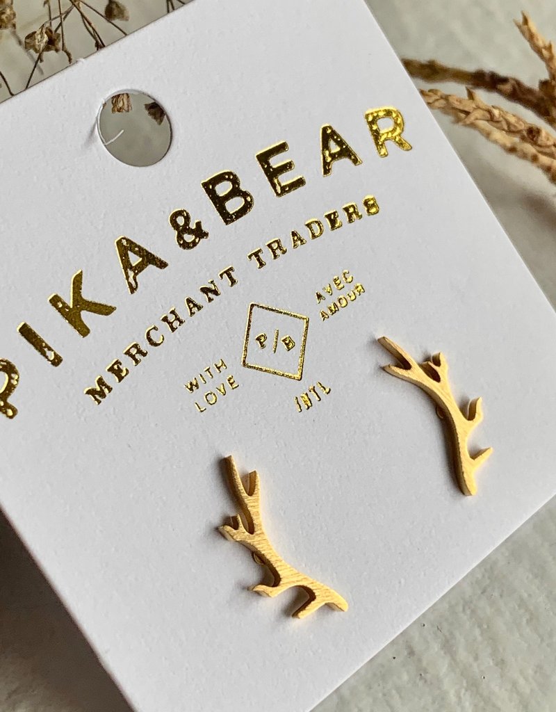 PIKA&BEAR Pika & Bear Earrings 'Freyr' Antler Stud