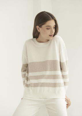 Mus & Bombon Mus & Bombon Sweater - 'Yaqui' Stripe Lt Knit