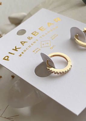 PIKA&BEAR Pika & Bear Earrings 'Wyst' Rhinestone Encrusted Hoop