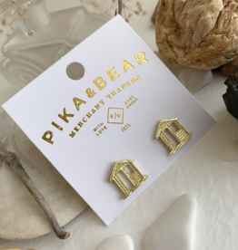 PIKA&BEAR '108' Cabin Stud Earrings