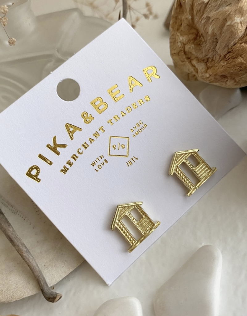 PIKA&BEAR '108' Cabin Stud Earrings