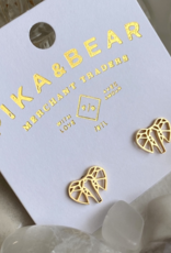 PIKA&BEAR Pika & Bear Earrings 'Sheldrick' Origami Elephant Studs