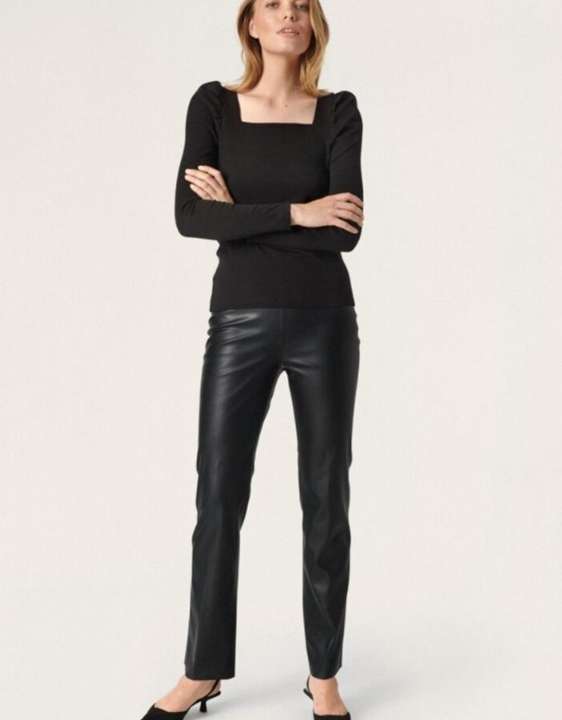 Soaked in Luxury Soaked in Luxury Blouse 'Kiandra' L/Slv Ribbed w/ Square Neck