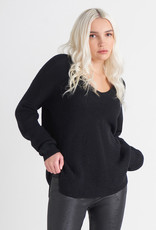 DEX Dex Knit 'Amy' Sweater V-Neck Bevelled Hem