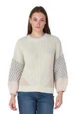 Room 34 Room 34 Sweater 'Sally' Knit Bubble Slv Textured