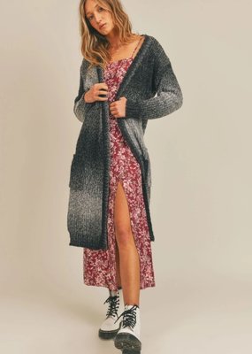 Sage The Label Sage The Label Cardi 'Rolling Stones' Ombre Long Line